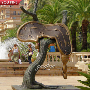 YOUFINE Scultura Orologio in Bronzo Fuso <span class=keywords><strong>Arte</strong></span> <span class=keywords><strong>Surrealista</strong></span> per Giardino e Galleria d'<span class=keywords><strong>Arte</strong></span> - Product Image 5