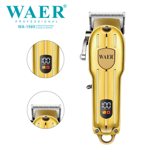 Tondeuse à cheveux électrique rechargeable WAER <span class=keywords><strong>en</strong></span> gros, tondeuse de coiffeur sécurisée <span class=keywords><strong>en</strong></span> acier inoxydable pour usage domestique - Product Image 3