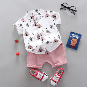 Ensemble d'été en coton et lin pour garçon, t-shirt à manches courtes et Short, 2 pièces, tenue décontractée, à la mode, vente en gros, - Product Image 3