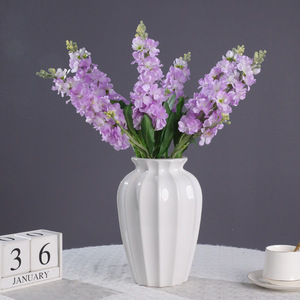 Fleur artificielle en soie réaliste Matthiola (Gillyflower) pour mariage, décoration florale intérieure, Larkspur <span class=keywords><strong>Delphinium</strong></span> - Product Image 3