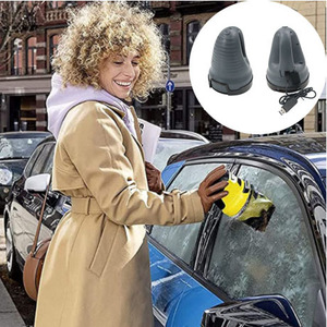 Descongelador de Parabrisas Eléctrico para Automóvil, Raspador de Hielo Recargable por USB, Material ABS Amarillo para Remover Nieve - Product Image 2