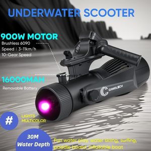 Camoch Underwater Scooter 900W 16AH Batería de alta velocidad para <span class=keywords><strong>SUP</strong></span> Kayak Snorkeling en Pool Sea - Product Image 4