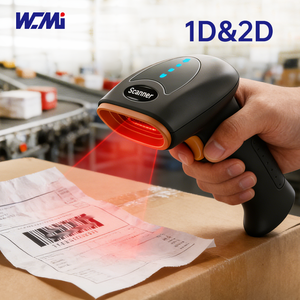 Lecteur de codes-barres 1D 2D portable WCMI avec interface USB, vente directe du fabricant, CE FCC RoHS, lecteur de codes QR sans fil - Product Image 1