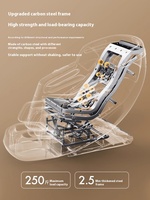 Fauteuil de massage complet 3D à gravité zéro à double cœur, certifié CE/ROHS/ISO9001, à commande vocale par IA, gain de place, avec système SL Track, garantie 2 ans