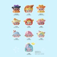QOQO to Sea with You MINI FACE Series PVC Blind Box Plush Toys |   Cadeaux tendance et figurines décoratives à l'échelle 1/12