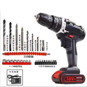 Tools Lithium electric hand drill set 21V charging impact drill Household electric screwdriver lithium electric drill