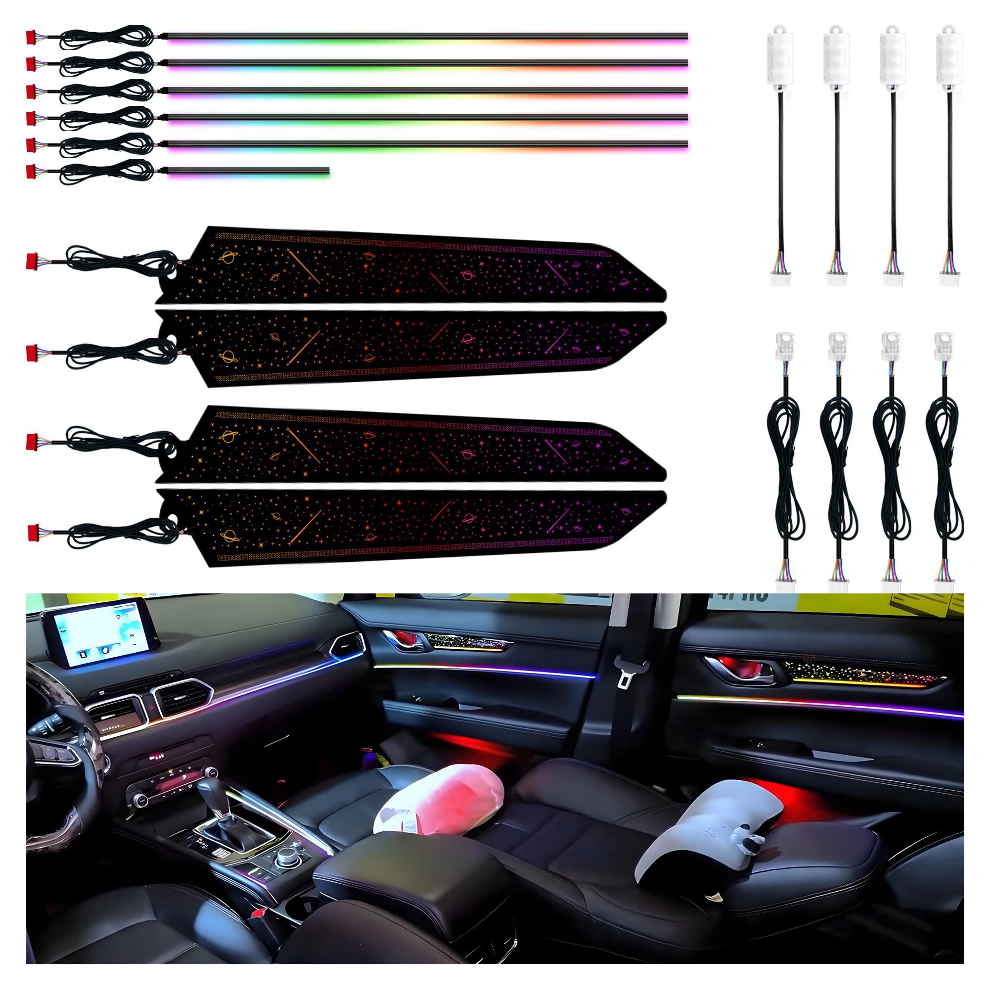 Mazda CX-5 2017-2025 4 Door Panels Ambient Lighting Kit 256-Color LED  Strips & Footwell & Handle Lights Auto Interior Lighting| Alibaba.com
