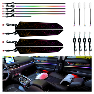 Kit de Iluminación Ambiental para Mazda <span class=keywords><strong>CX</strong></span>-<span class=keywords><strong>5</strong></span> 2017-2025, 4 Paneles de Puerta, Tiras LED de 256 Colores, Luces para Espacio de los Pies y Manijas, Iluminación <span class=keywords><strong>Interior</strong></span> para Auto - Product Image 1