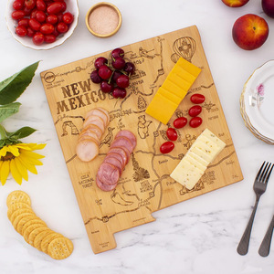 Bamboo Map Cutting Board New York State Shape Anti Bacterial Multi Functional Kitchen Cheese Charcuterie Board - Product Image 3
