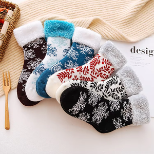 جوارب نسائية دافئة ومريحة من الأكريليك + جوارب سميكة من الريش - Product Image 2