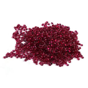 Prix d'usine, pierre précieuse de rubis naturel à 100%, taille ronde, de 0,8 mm à 2 mm - Product Image 2