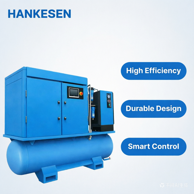 Industrial Air Compressor 4-in-1 Screw Compressor Fast Startup Ideal for Outdoor Metal Processing Engineering Maintenance