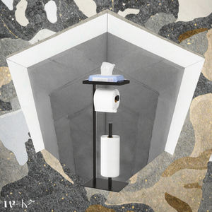 Support de rouleau de papier toilette sur pied personnalisé en usine, design moderne, en acier inoxydable, prix abordable, pour salle de bain - Product Image 2