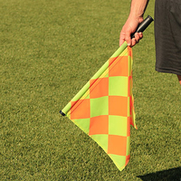 OT Sales 100% Polyester lay play ports atatch ooootball ococcer eeferee Hy lag banderas de árbitro de fútbol
