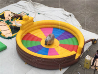 Jeu de sport de plein air, jeu de taureau électrique excitant, taureau mécanique gonflable à roulettes, rodéo à vendre