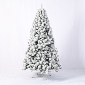 Albero di Natale Artificiale OurWarm OutdoorWholesale Verde 6FT in PVC con Neve, Preilluminato, Pop-up, con Anima in Pino Bianco - Product Image 1