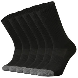 Paquete de 6 Calcetines Deportivos Unisex Negros, Transpirables, que Absorben la Humedad, para Entrenamiento, para Hombre y Mujer - Product Image 1