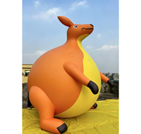 Ballon gonflable personnalisé en PVC BOYI, kangourou de dessin animé, décoration gonflable volante, ballon kangourou