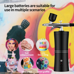 Kit Compresseur Aérographe Sans Fil Avancé 30 PSI Double Action Portable Rechargeable USB avec Buse de 0,3 mm <span class=keywords><strong>pour</strong></span> Modélistes et Amateurs de Gundam - Product Image 2