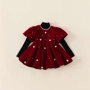 Noel çocuk sonbahar kısa kollu elbiseler çocuk moda prenses elbiseler bebek kız balo kıyafetleri - Product Image 3