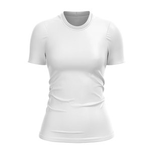 Women's Spandex/Polyester Short Sleeve Sport Compression Shirt Breathable Quick Dry Eco-Friendly - Product Image 2