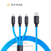 Cable de Carga Multifunción Micro USB para Teléfono Móvil, Cable USB 3 en 1 para Xiaomi, Samsung, Huawei, Cable de Carga Súper Rápida de 120w