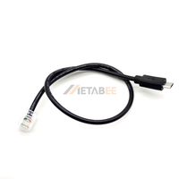 Cable de datos serie modular 6P6C RJ12 macho a Micro USB tipo B de 5 pines, arnés de cable flexible de 300 mm para terminal POS y almacenamiento de energía