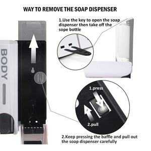 <span class=keywords><strong>Distributeur</strong></span> de savon liquide <span class=keywords><strong>mural</strong></span> pour salle de bain d'hôtel de luxe shampooing gel <span class=keywords><strong>douche</strong></span> <span class=keywords><strong>distributeur</strong></span> de savon manuel - Product Image 2
