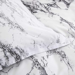 Marmo Duvet Cover Set Doppio Morbido In Microfibra Reversibile Moderno Bianco <span class=keywords><strong>Grigio</strong></span> Marmo Biancheria Da Letto Copertura Della Trapunta - Product Image 2