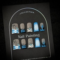 Ongles press-on faits main à pois nude, faux ongles personnalisés avec strass scintillants, capsules d'ongles artificielles, faux ongles