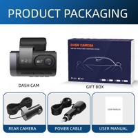 Kamera Dasbor Ganda 4K+2.5K Depan dan Belakang dengan Penglihatan Malam WDR untuk Mobil, WiFi 5.8G/2.4G, G-Sensor, Penguncian Darurat, DVR Mobil