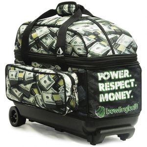 BSCI Factory 2 Bowling <b>Bag</b> with <b>Wheels</b>, Bowling Ball Roller <b>Bag</b> for Accessories, Triple Roller Bowling <b>Bag</b> with Multi-pocket - Product Image 1