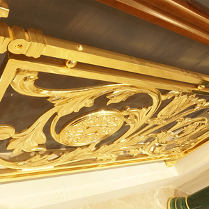 Maniero personalizzato Hotel Villa nuovo Design rame metallo balaustre corrimano migliore <span class=keywords><strong>ringhiera</strong></span> delle scale - Product Image 4