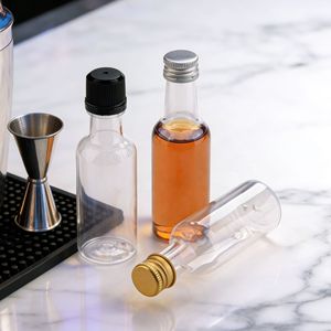 Bouteille de vin en plastique <span class=keywords><strong>pour</strong></span> <span class=keywords><strong>avion</strong></span>, 50 ml, mini PET transparente avec bouchon en aluminium <span class=keywords><strong>pour</strong></span> la restauration aérienne, format <span class=keywords><strong>voyage</strong></span> - Product Image 1