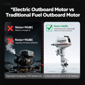 Moteur hors-bord électrique 1,5 CV |   1,5 kW 48 V, poussée de 20 lb, télécommande Bluetooth |   Pour kayak, SUP, planche à pagaie et bateau - Product Image 4