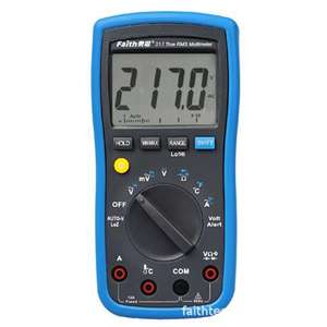 Multímetro Digital <span class=keywords><strong>Faith</strong></span> FT217 para Corriente, Voltaje y Resistencia de CC/CA, Rango Automático, 3, 5, 6 Dígitos, Verdadero Valor Eficaz (RMS) con hasta 60M - Product Image 1
