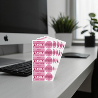 Étiquette rectangulaire personnalisable en papier couché adhésif durable, amovible, imperméable pour verre, idéale pour l'expédition