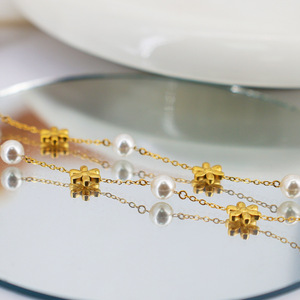Hermoso Collar de Perlas <span class=keywords><strong>Daisy</strong></span> para Mujer, Acero Inoxidable, <span class=keywords><strong>Miss</strong></span> <span class=keywords><strong>Daisy</strong></span> Flower Knows, Flores Silvestres para Regalo de Boda - Product Image 5