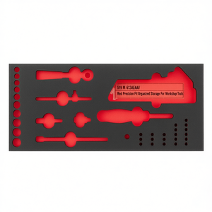 519 M 613AEAAV <b>Tool</b> <b>Storage</b> Insert Foam Tray Red Cutouts Precision Fit Organized <b>Storage</b> For Workshop <b>Tools</b> - Product Image 2