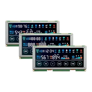 Affichage LCD de segment personnalisé de haute qualité BTN négatif 5V 1621 contrôleur rétro-éclairage blanc 7 module d'affichage lcd de segment monochrome