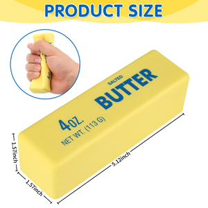 Bloque de PU Amarillo Lechoso, Suave y Elástico, en Forma de Mantequilla, para Manualidades, Regalos y Decoraciones - Product Image 2