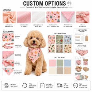 Bandana pour chien à imprimé pain d'épices de Noël, double couche, réversible, écharpe triangulaire pour chiens de petite et moyenne taille - Product Image 6