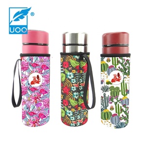 Uoo กระเป๋าเก็บความเย็นผ้านีโอพรีนเป็นมิตรกับสิ่งแวดล้อมลายการ์ตูนพิมพ์ซับลิเมชันสำหรับของขวัญขวดเบียร์อาหารกลางวัน - Product Image 2