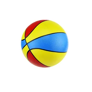 Wholesale Three color basketball Children's size 21.5cm mini inflate rubber basketball