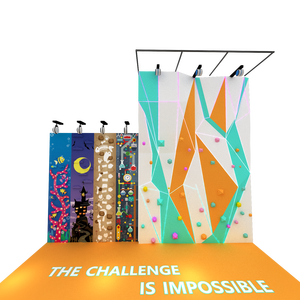 Mur d'<span class=keywords><strong>escalade</strong></span> personnalisé adapté aux adultes pour les enfants Cartoon Painted Rock Fiber Glass avec 5 niveaux de difficulté - Product Image 5