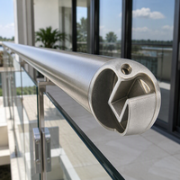 Embout rond en acier inoxydable pour rampe d'escalier ou de balcon