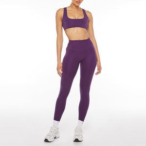 Ensembles de yoga de gymnastique Soutien-gorge de sport pour femmes de haute qualité Leggings à taille haute Ensembles de vêtements actifs - Product Image 4
