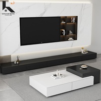 Ensemble élégant de meuble TV et table basse, meubles modernes de luxe pour la maison et l'hôtel