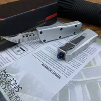 Couteau de camping miniature personnalisable Micro Technology, couteau en acier inoxydable de haute qualité, aluminium brossé miroir, DIY