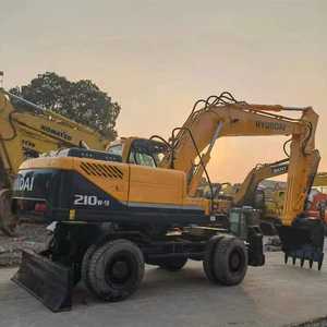 Pelle sur pneus d'occasion professionnelle originale Hyundai 210w-9 pelle sur pneus 21 tonnes pelle d'occasion - Product Image 1